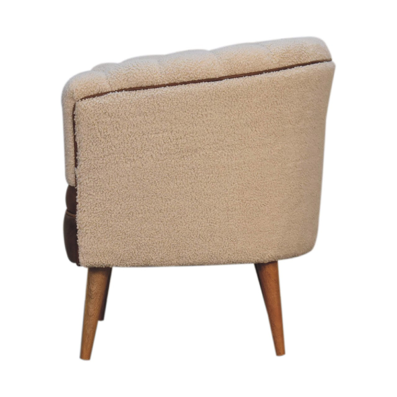 Boucle Cream Buffalo Armchair - Luxe Home Comforts