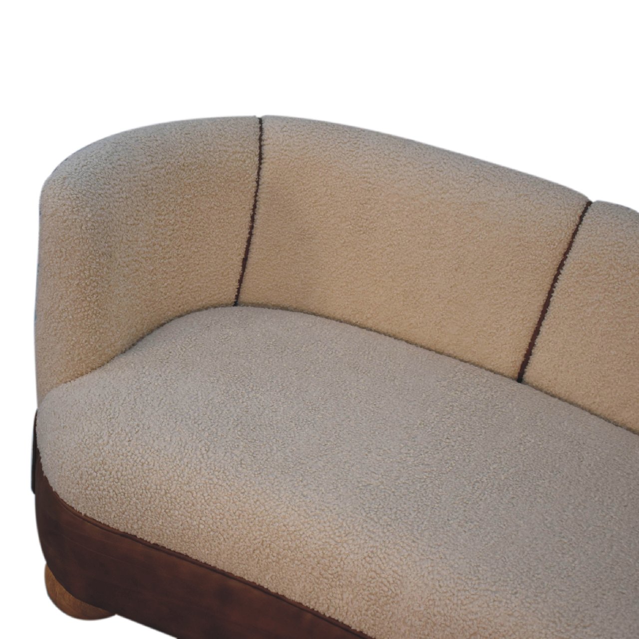 Boucle Cream Buffalo Small Sofa - Luxe Home Comforts