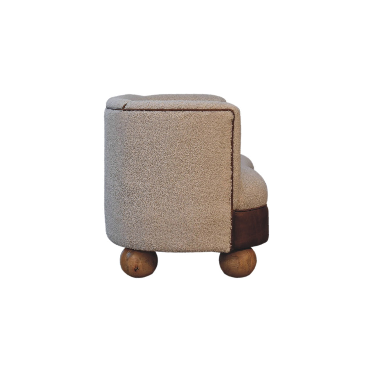 Boucle Cream Buffalo Small Sofa - Luxe Home Comforts
