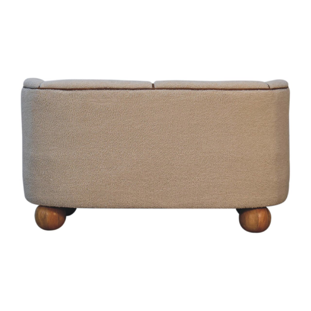 Boucle Cream Buffalo Small Sofa - Luxe Home Comforts