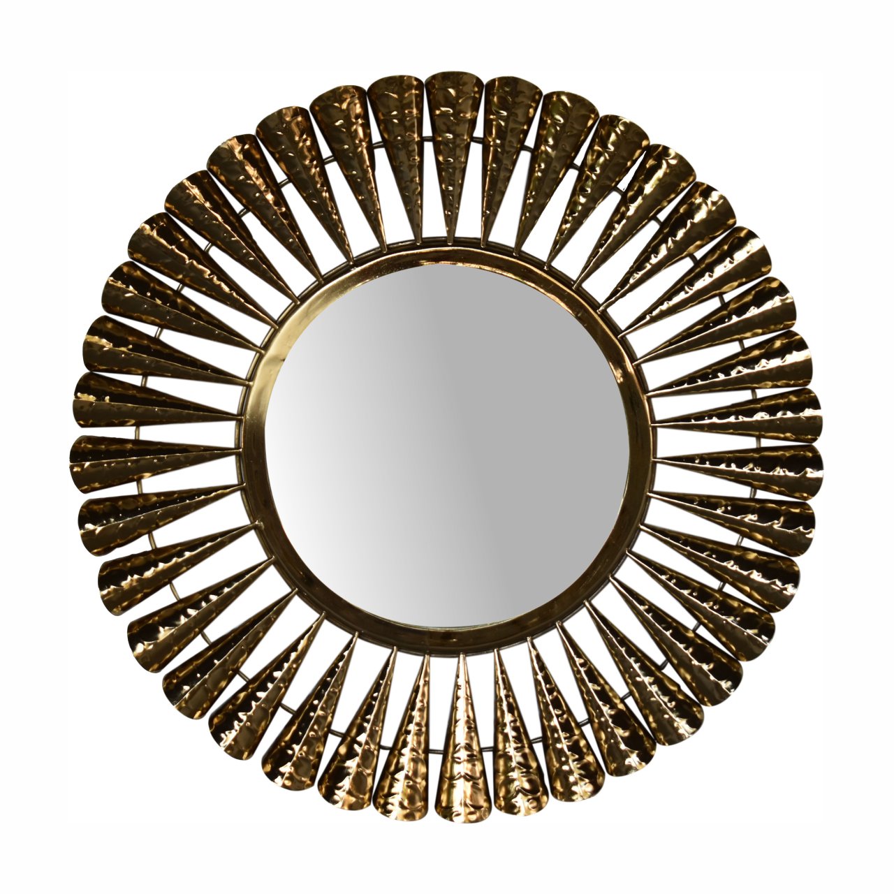 Brass Coned Mirror - Luxe Home Comforts