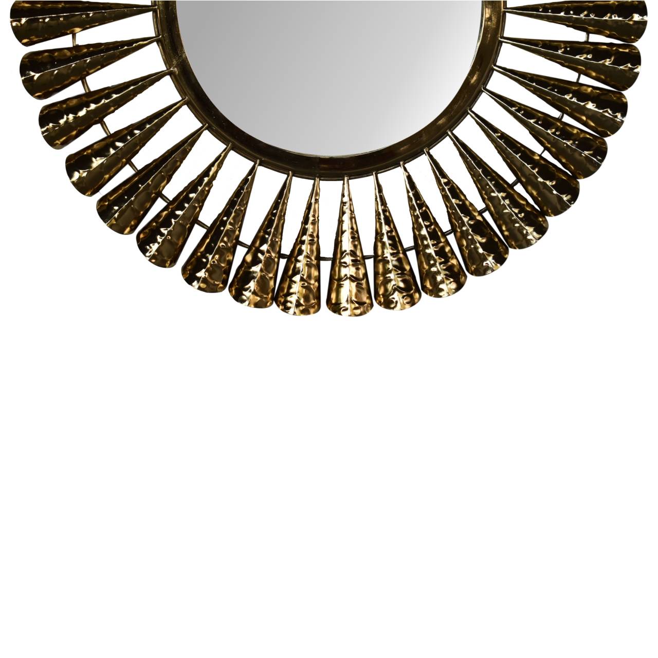 Brass Coned Mirror - Luxe Home Comforts