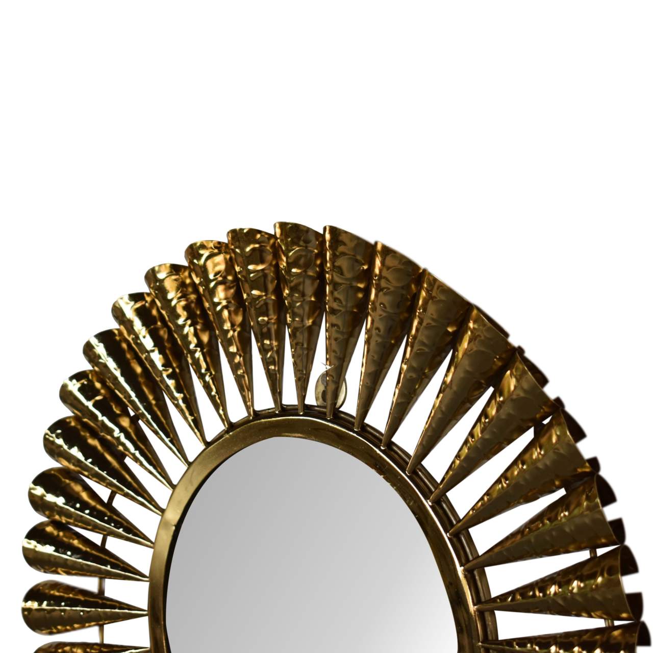 Brass Coned Mirror - Luxe Home Comforts