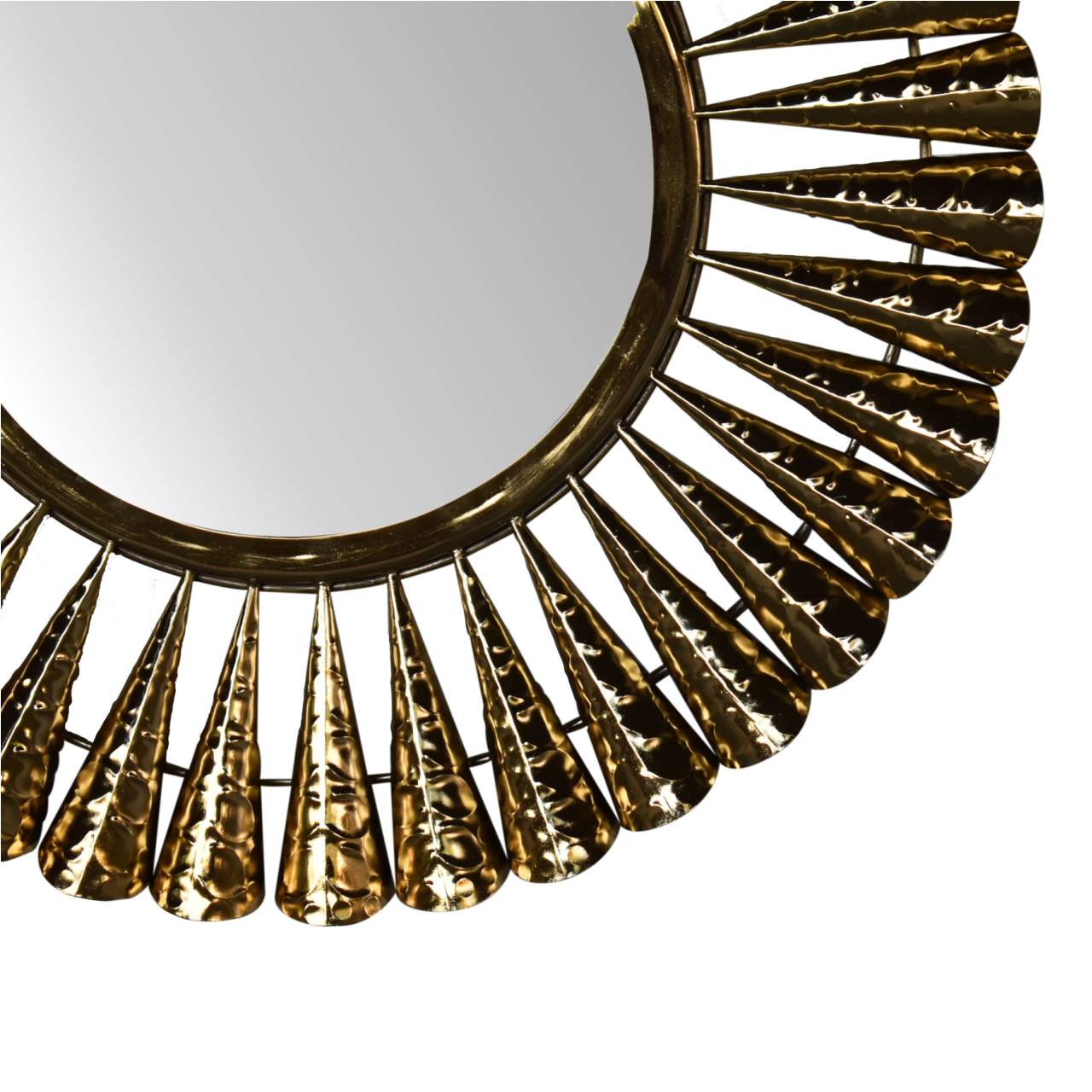 Brass Coned Mirror - Luxe Home Comforts