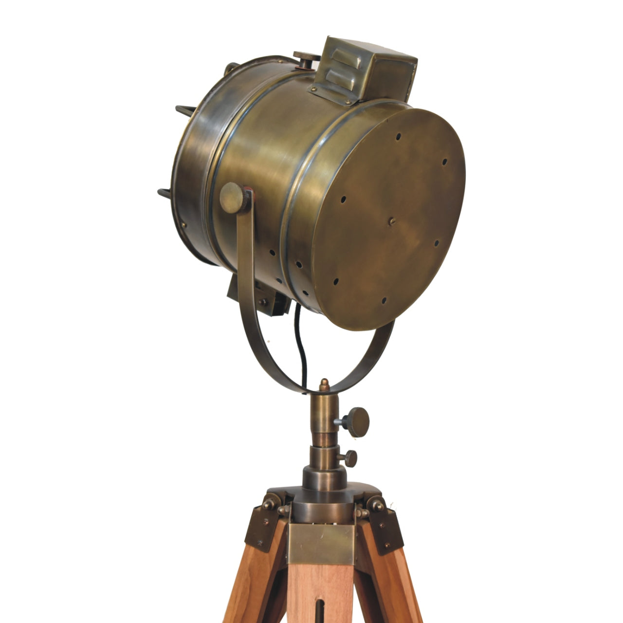 Caged Brass Spotlight Floor Lamp - Luxe Home Comforts