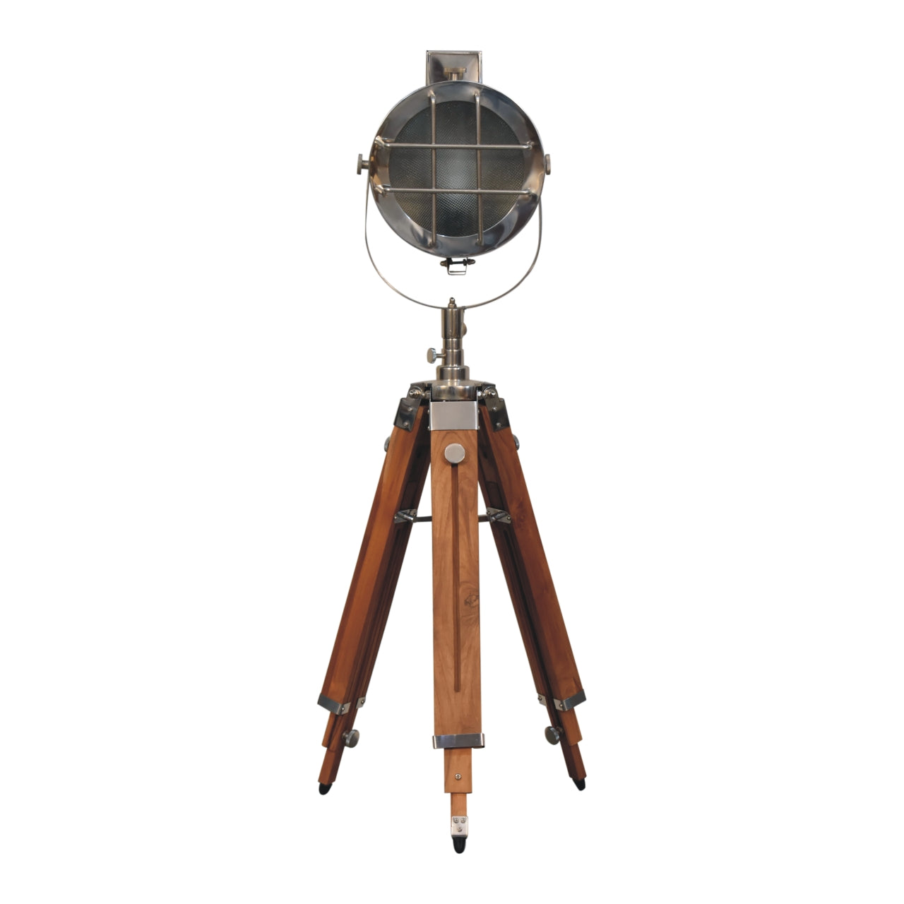 Caged Chrome Spotlight Floor Lamp - Luxe Home Comforts
