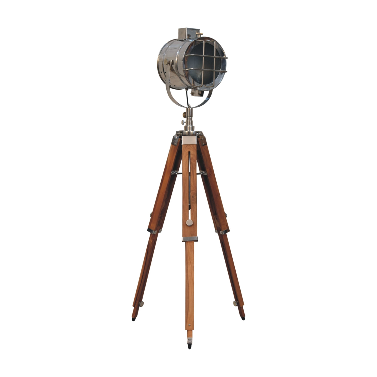 Caged Chrome Spotlight Floor Lamp - Luxe Home Comforts
