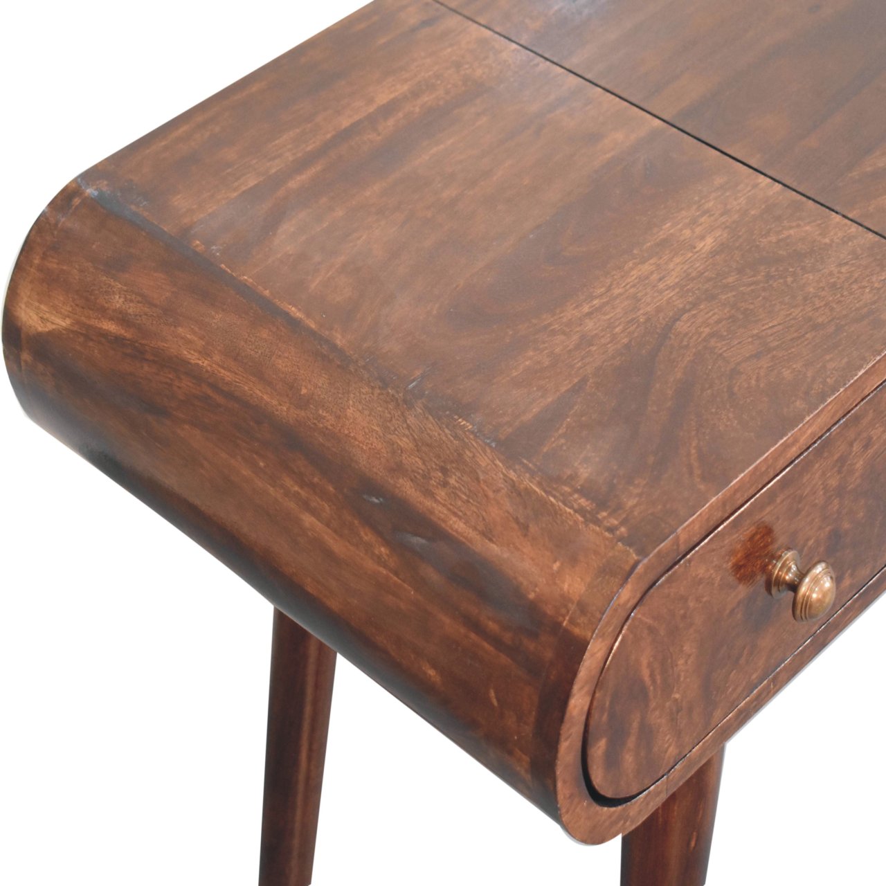 California Walnut Dressing Table with Foldable Mirror - Luxe Home Comforts
