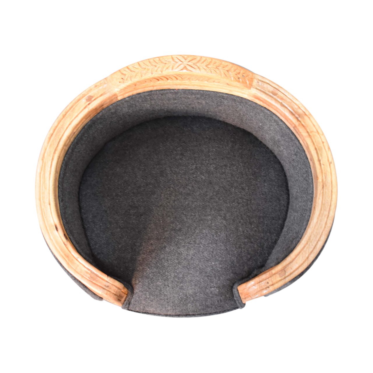 Carved Battleship Tweed Pet Bed - Luxe Home Comforts