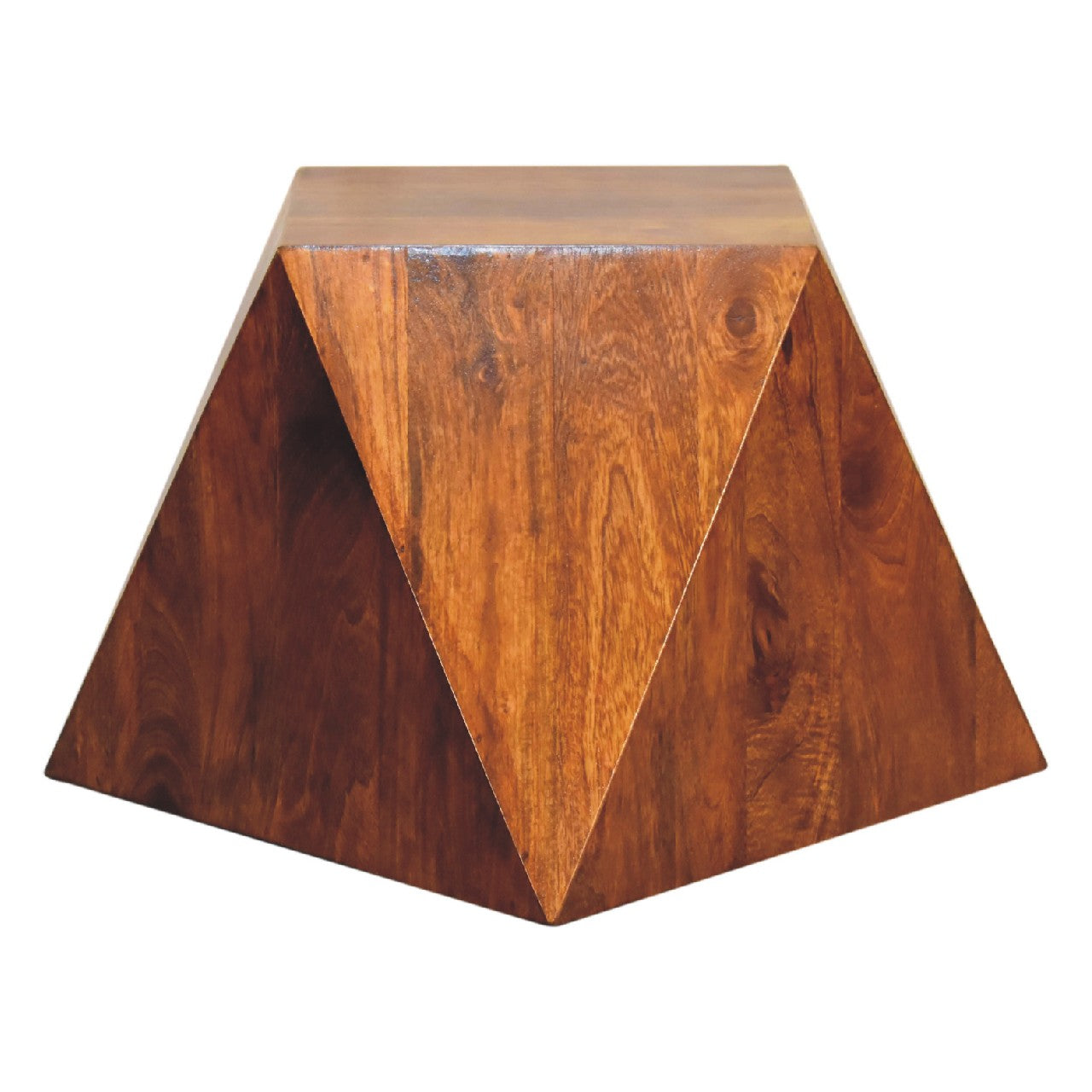 Chestnut Abstract End Table - Luxe Home Comforts