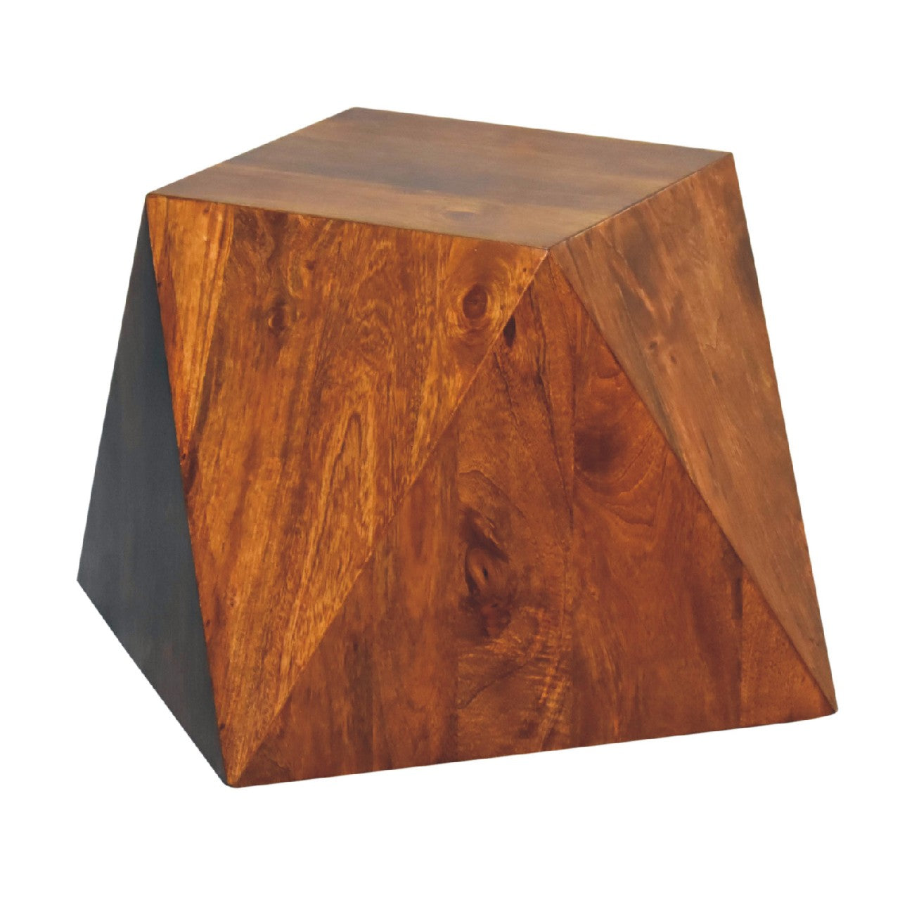 Chestnut Abstract End Table - Luxe Home Comforts