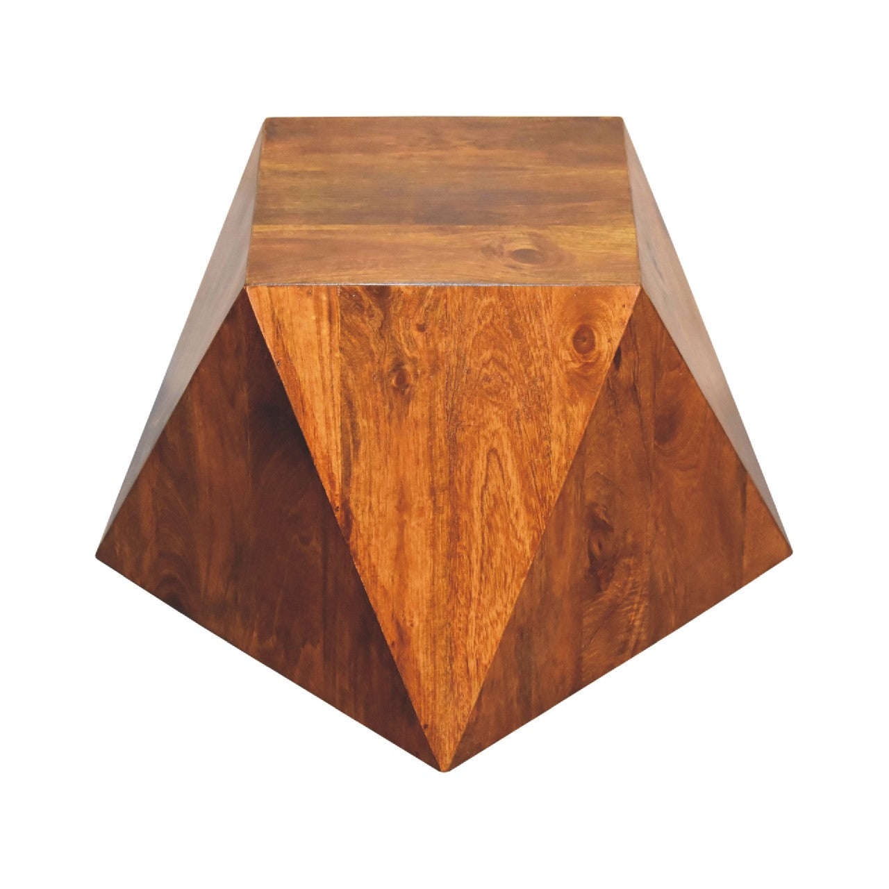Chestnut Abstract End Table - Luxe Home Comforts
