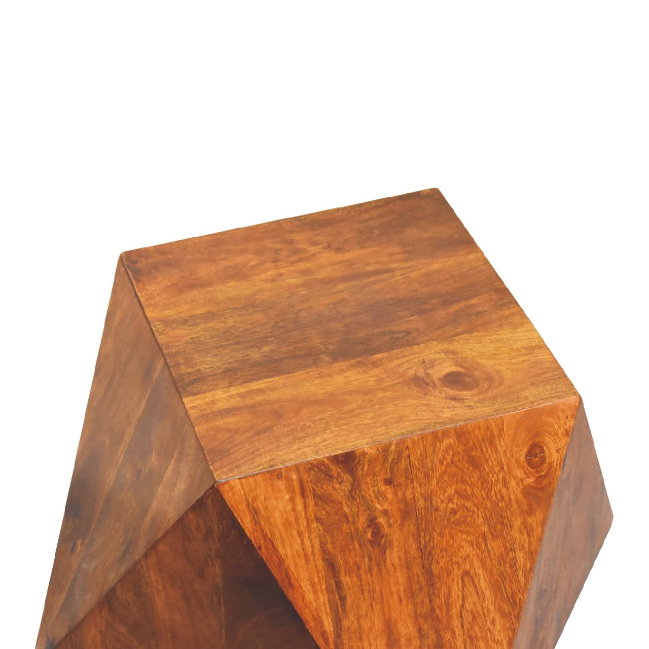 Chestnut Abstract End Table - Luxe Home Comforts