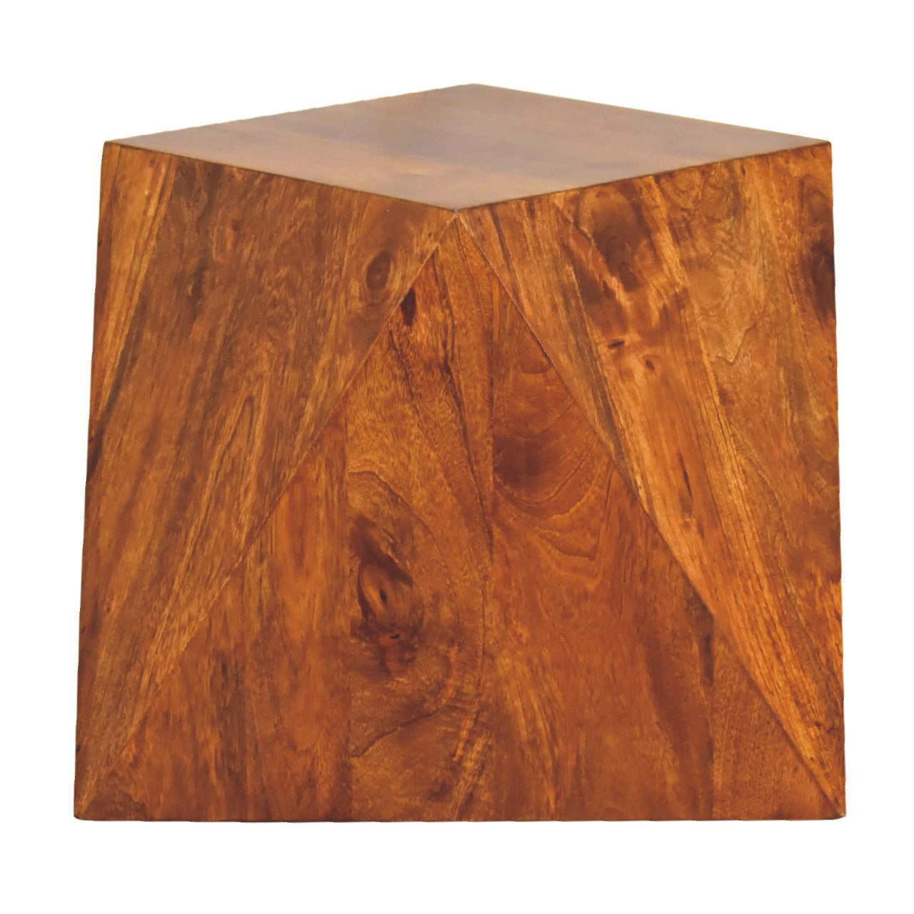 Chestnut Abstract End Table - Luxe Home Comforts
