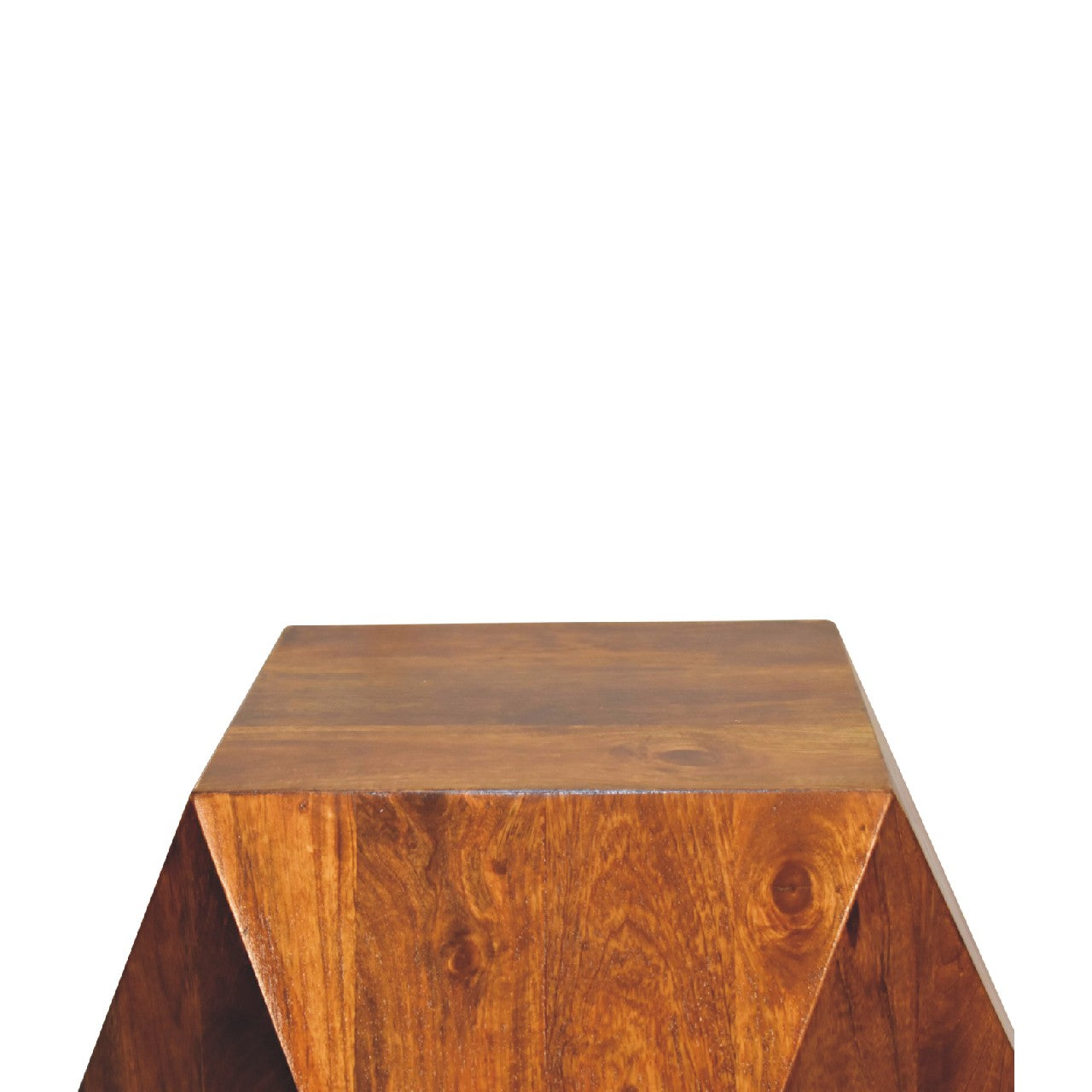 Chestnut Abstract End Table - Luxe Home Comforts