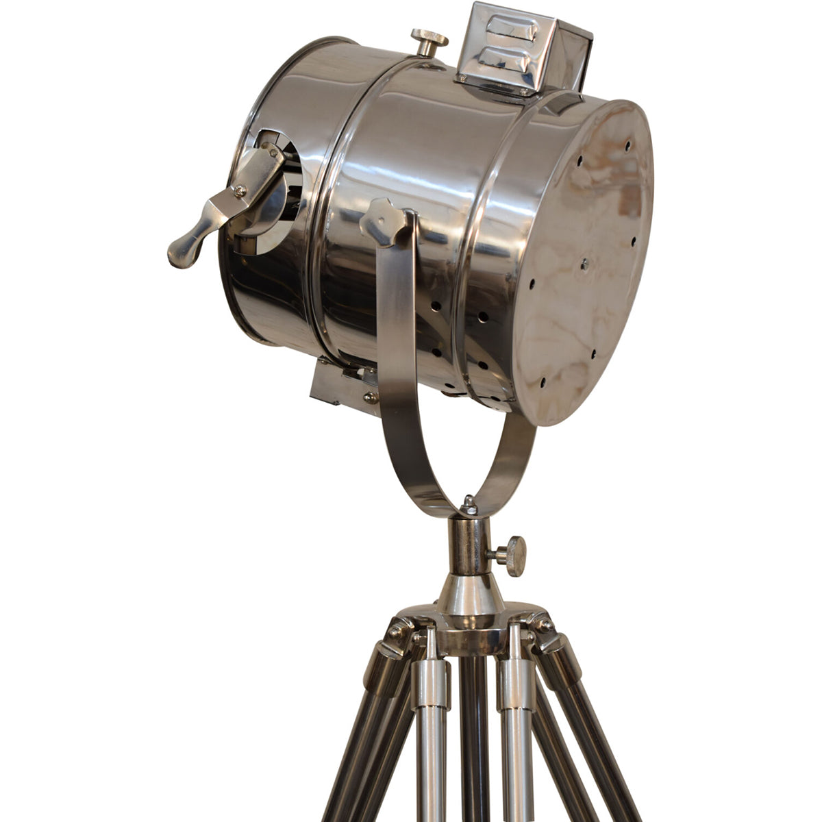 Chrome Tripod Spotlight Floor Lamp - Luxe Home Comforts