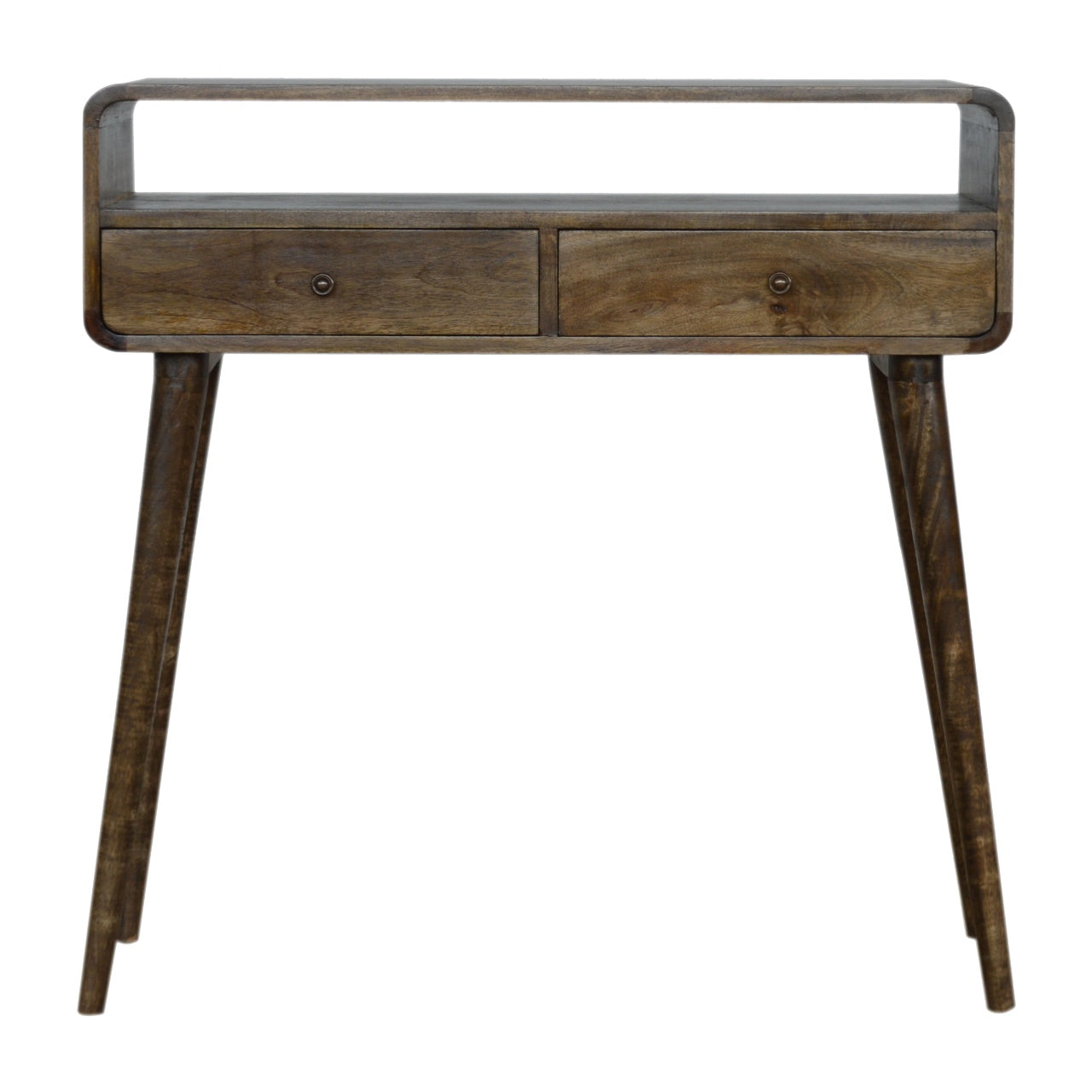 Curved Grey-wash Console Table - Luxe Home Comforts