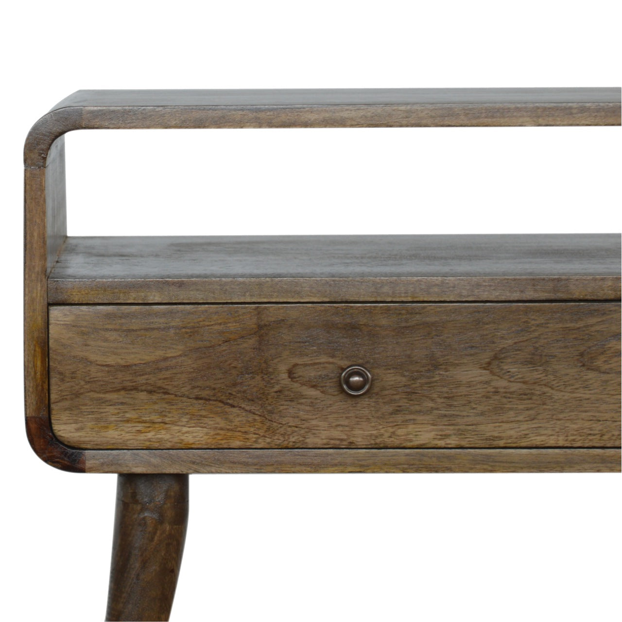 Curved Grey-wash Console Table - Luxe Home Comforts