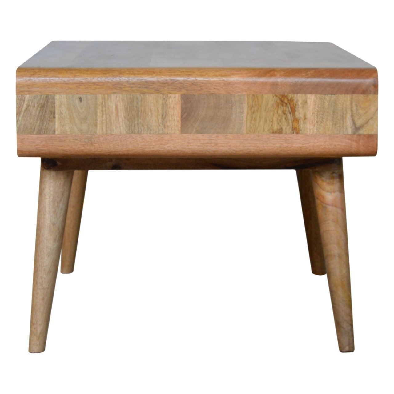 Curved Oak-ish Coffee Table - Luxe Home Comforts