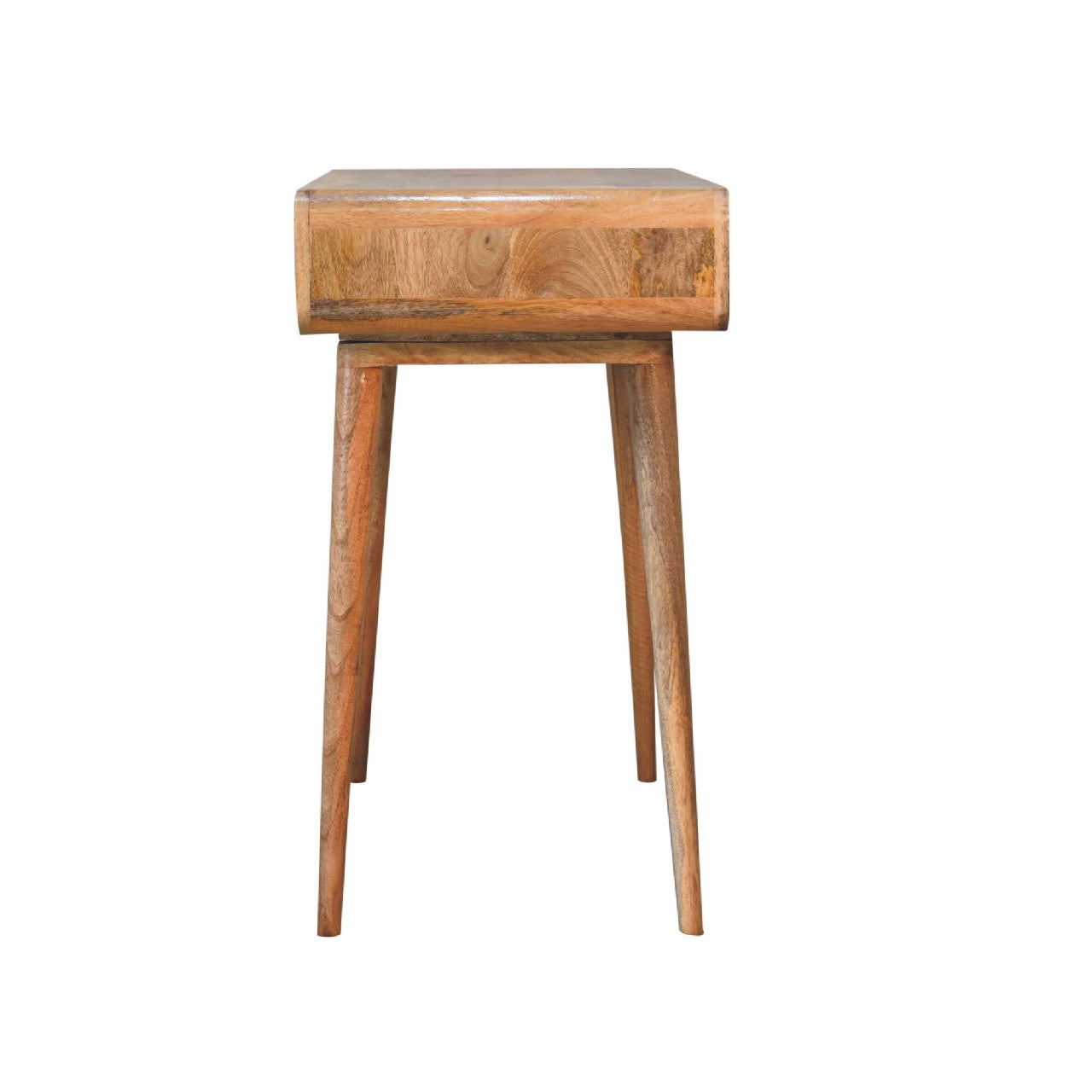 Curved Oak-ish Writing Desk - Luxe Home Comforts