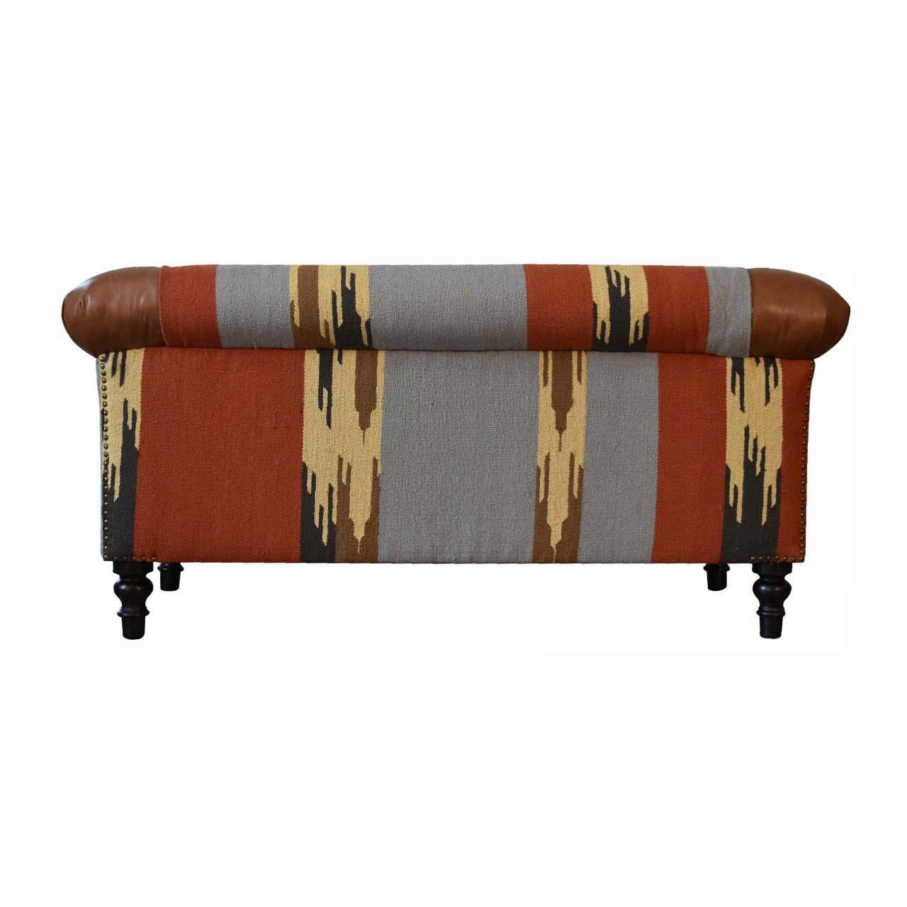 Durrie & Leather Mixed Sofa - Luxe Home Comforts