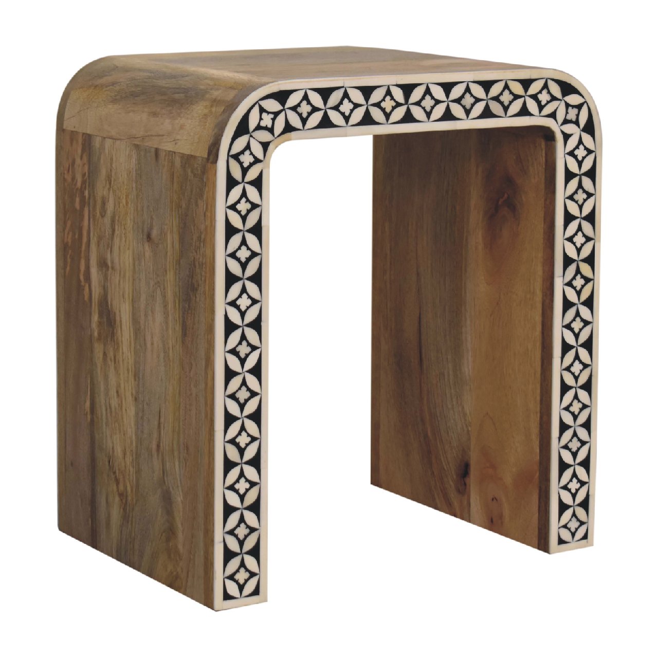 Edessa Bone Inlay End Table - Luxe Home Comforts