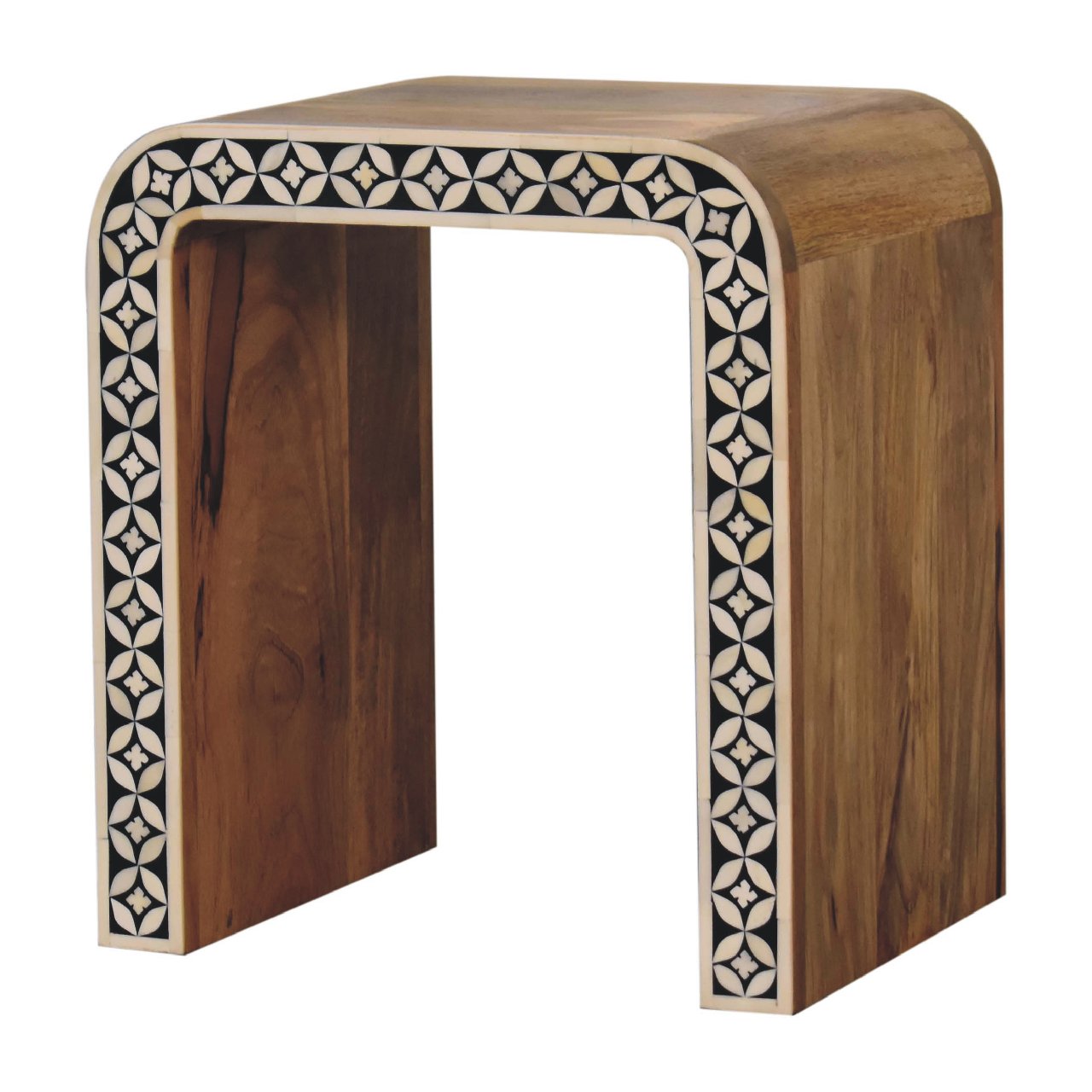 Edessa Bone Inlay End Table - Luxe Home Comforts