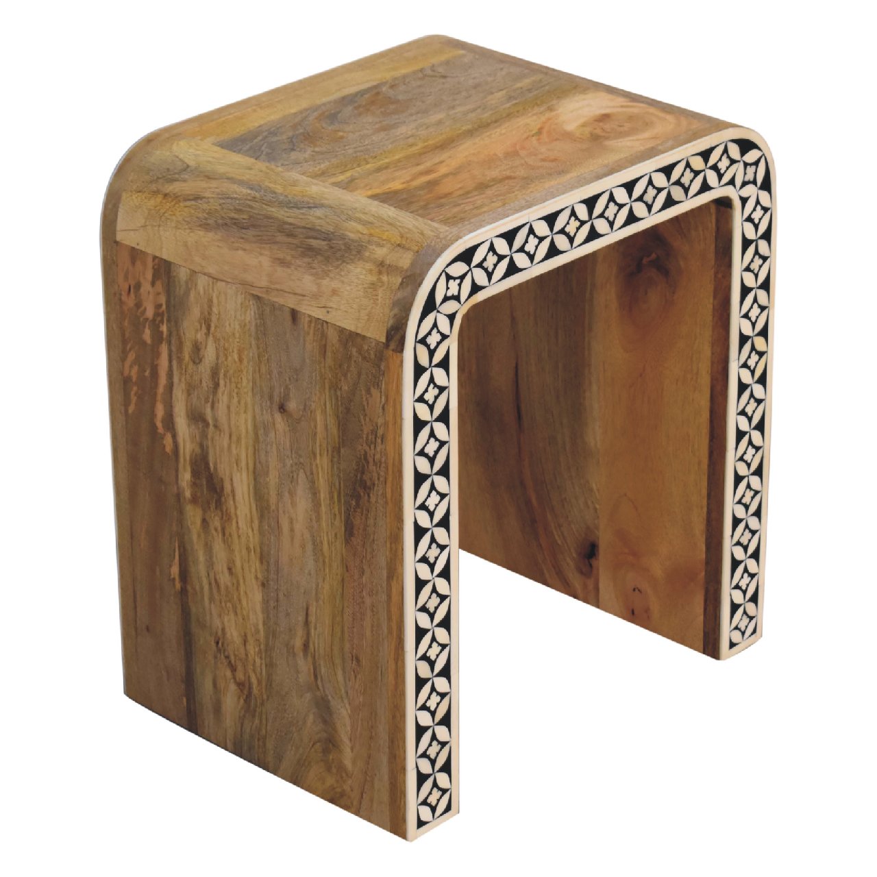 Edessa Bone Inlay End Table - Luxe Home Comforts