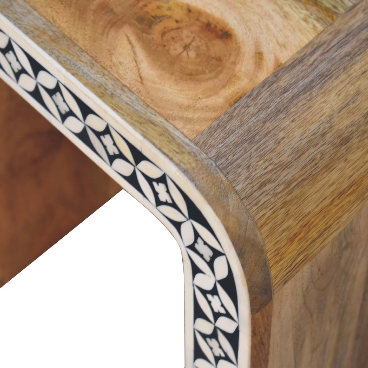 Edessa Bone Inlay End Table - Luxe Home Comforts