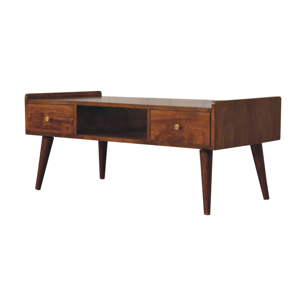Elevated Chestnut Media Unit - Luxe Home Comforts