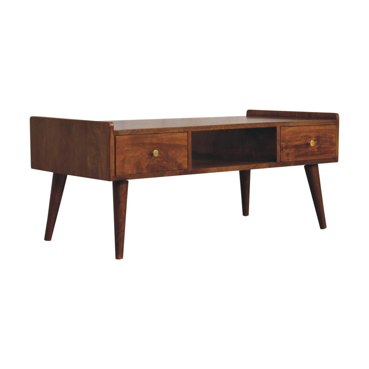 Elevated Chestnut Media Unit - Luxe Home Comforts