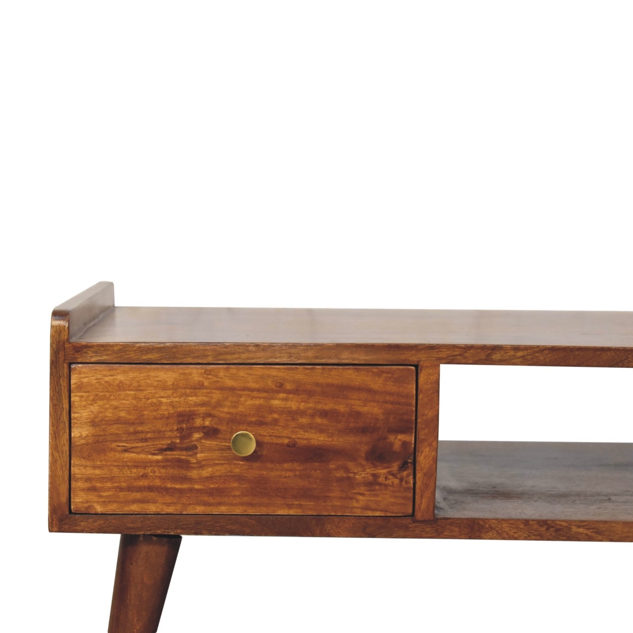 Elevated Chestnut Media Unit - Luxe Home Comforts