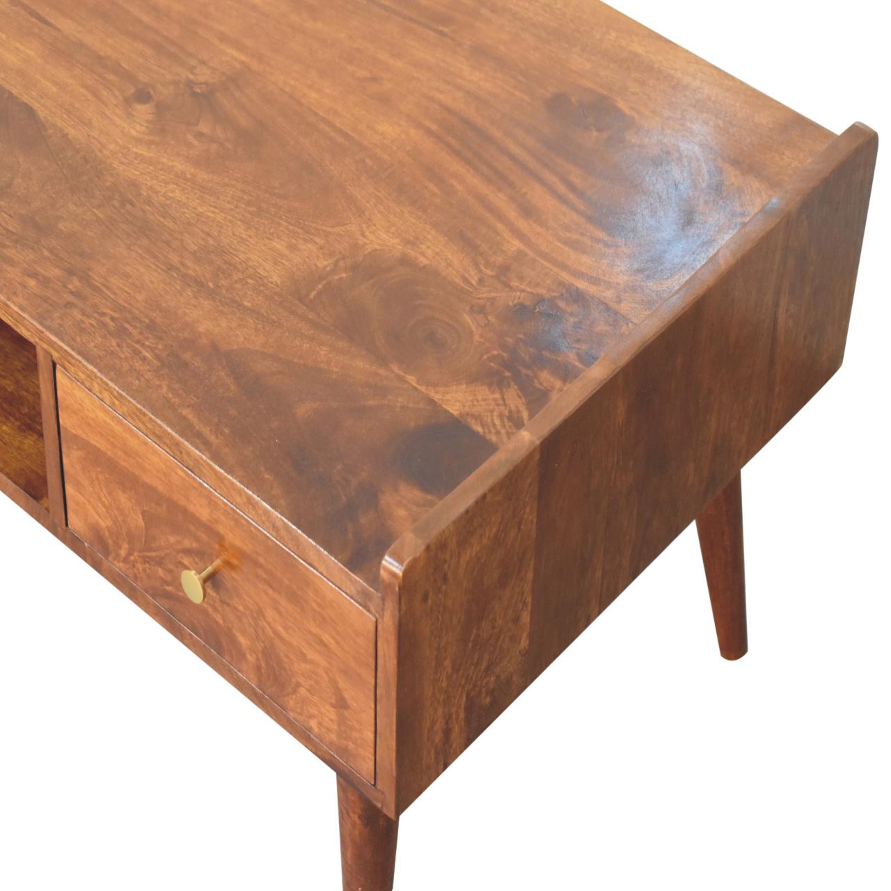 Elevated Chestnut Media Unit - Luxe Home Comforts