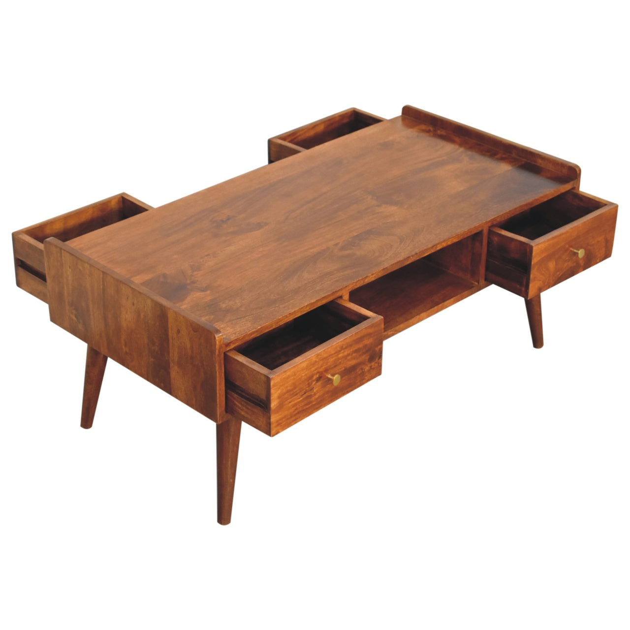 Elevated Chestnut Media Unit - Luxe Home Comforts