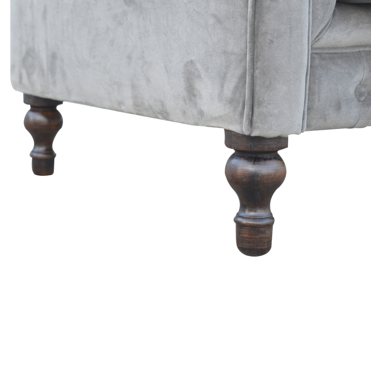 Grey Velvet Chesterfield Sofa - Luxe Home Comforts