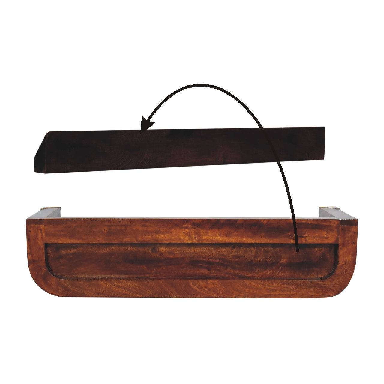 Indira Chestnut Floating Console - Luxe Home Comforts
