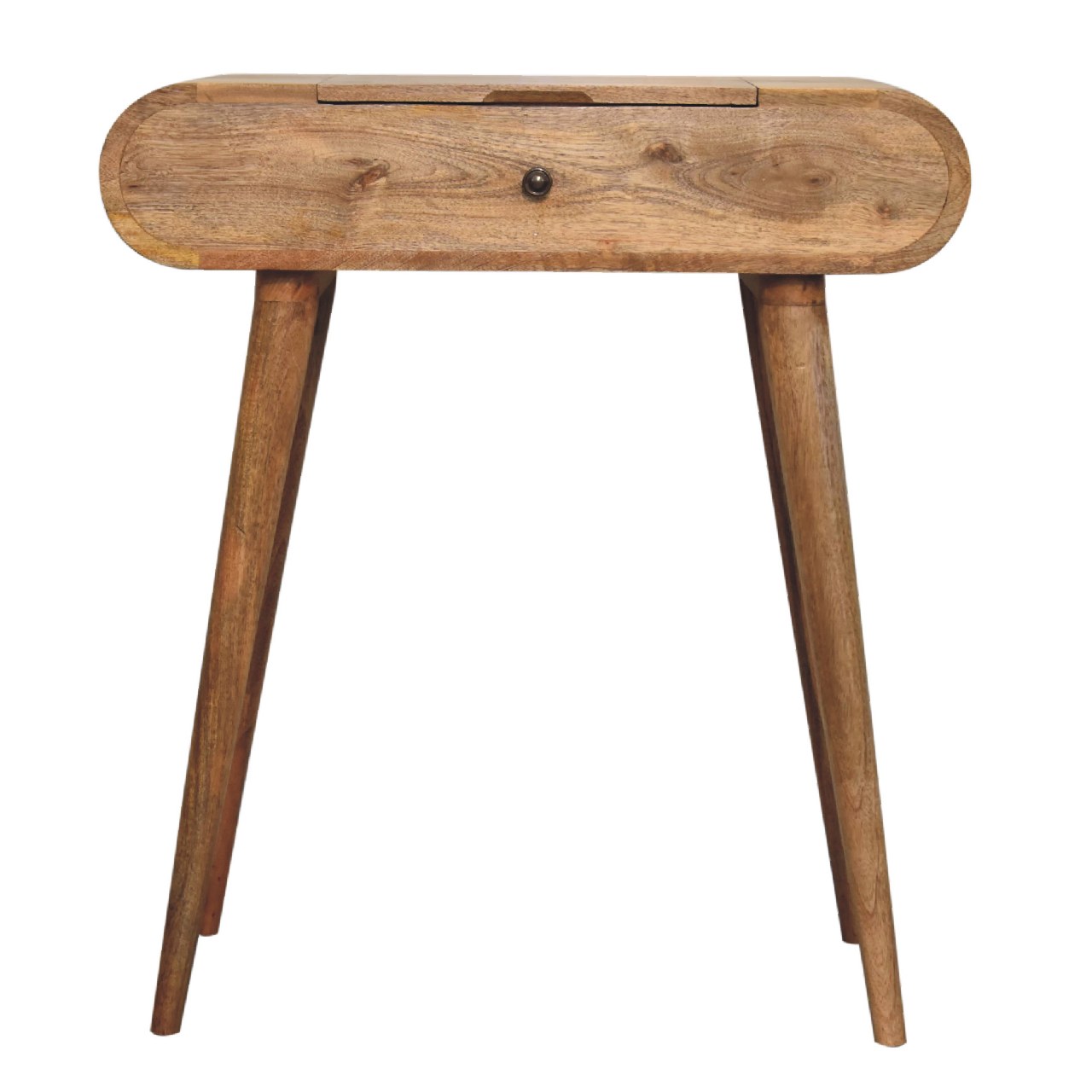 Mini Oak-ish Round Dressing Table - Luxe Home Comforts