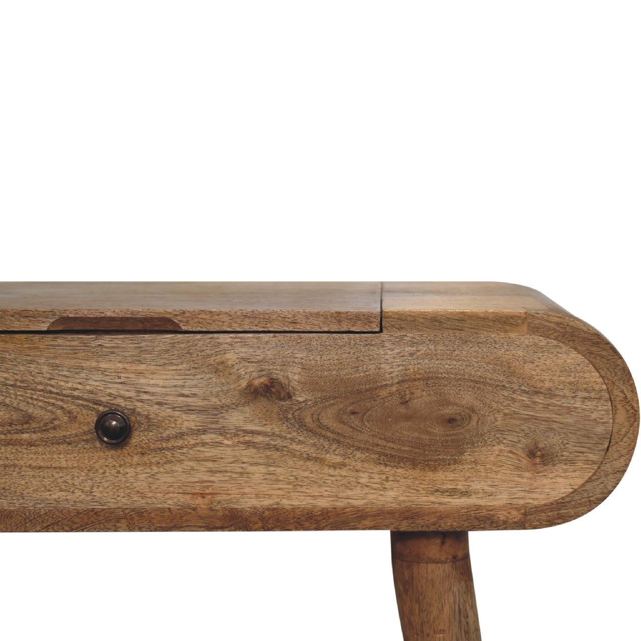 Mini Oak-ish Round Dressing Table - Luxe Home Comforts
