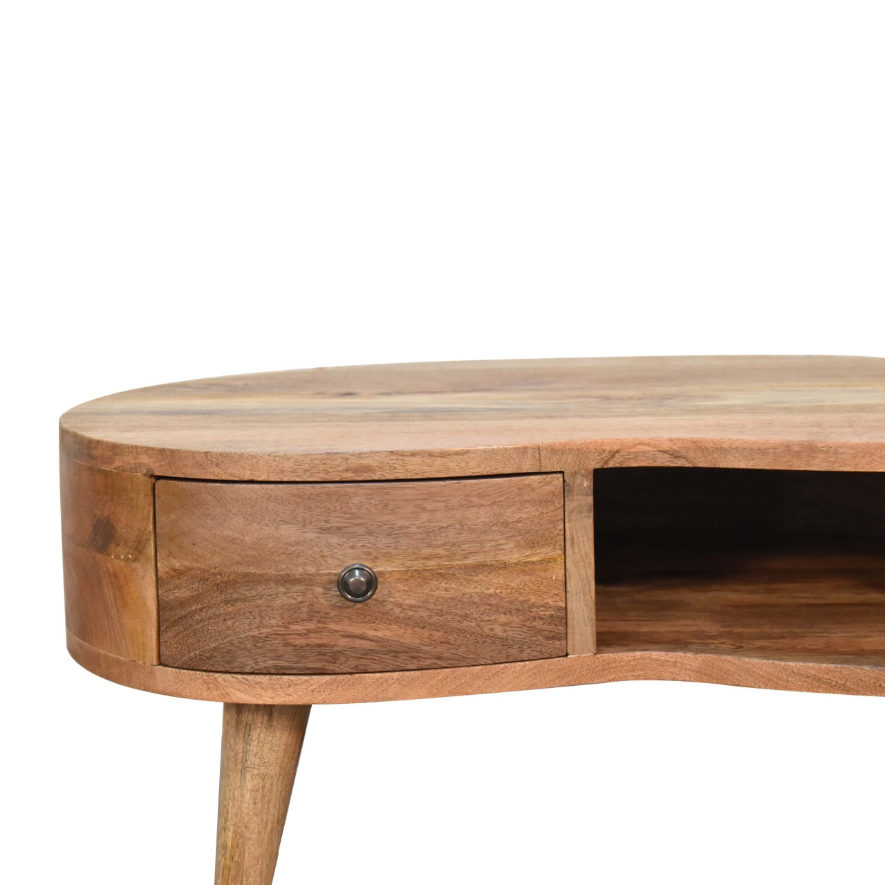 Mini Oak-ish Wave Coffee Table - Luxe Home Comforts
