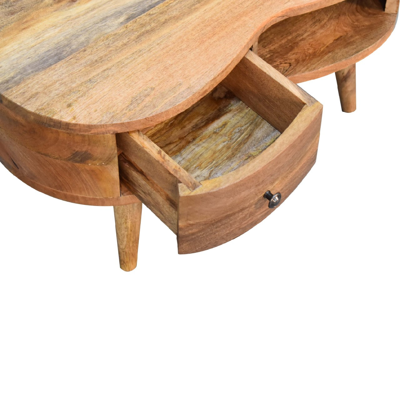 Mini Oak-ish Wave Coffee Table - Luxe Home Comforts