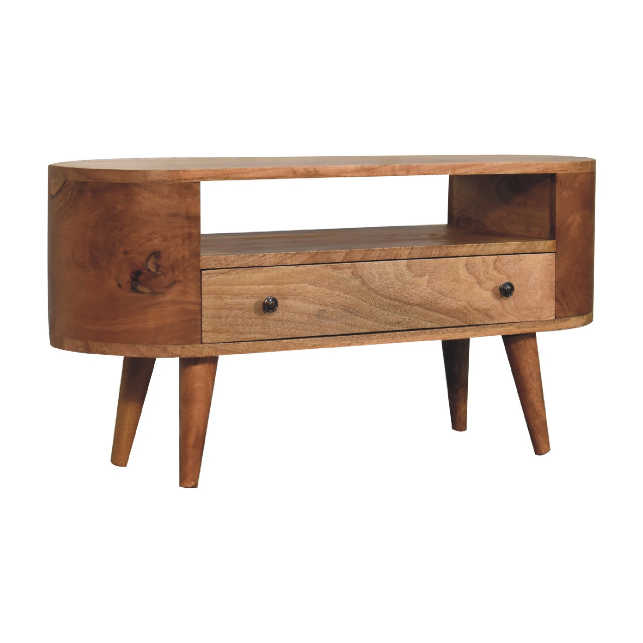 Mini Rounded Entertainment Unit - Luxe Home Comforts