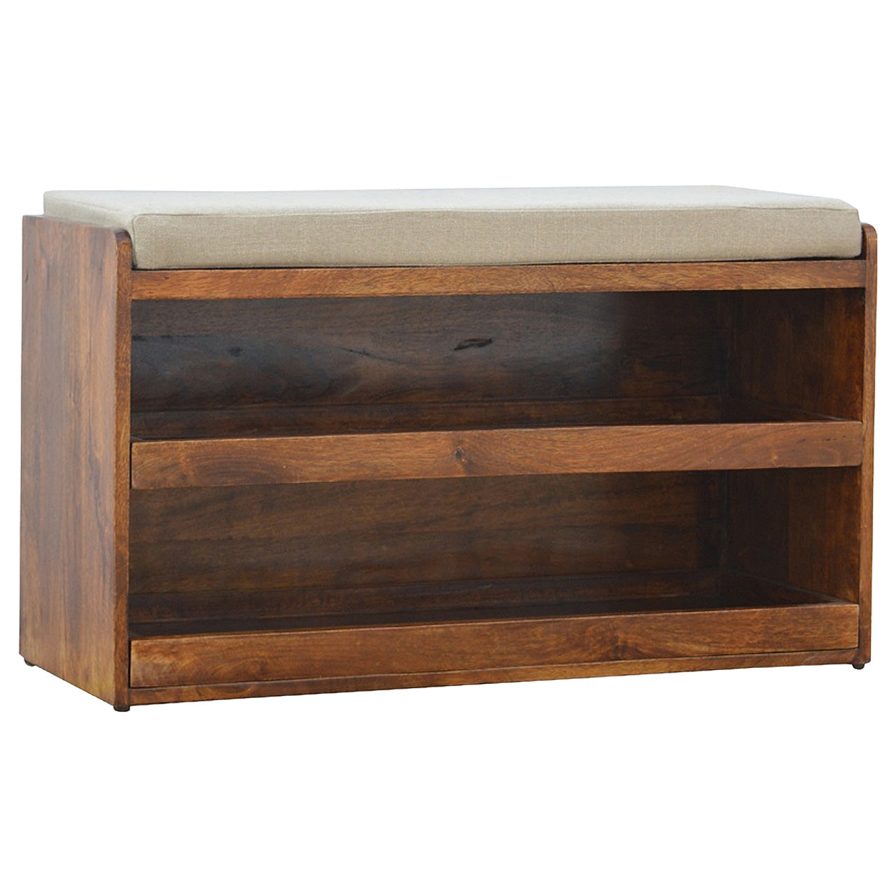 Mud Linen Pull out Shoe Bench - Luxe Home Comforts