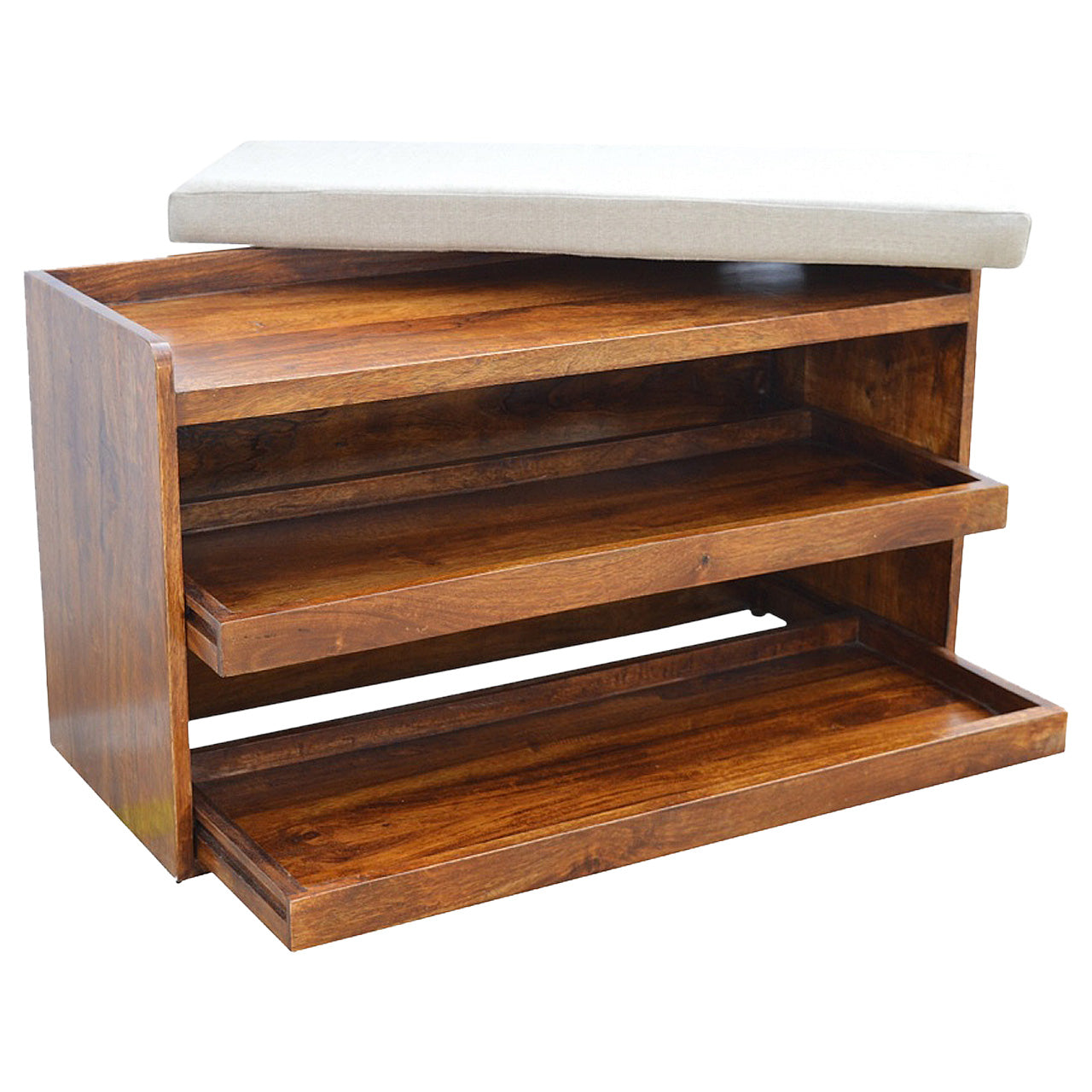 Mud Linen Pull out Shoe Bench - Luxe Home Comforts