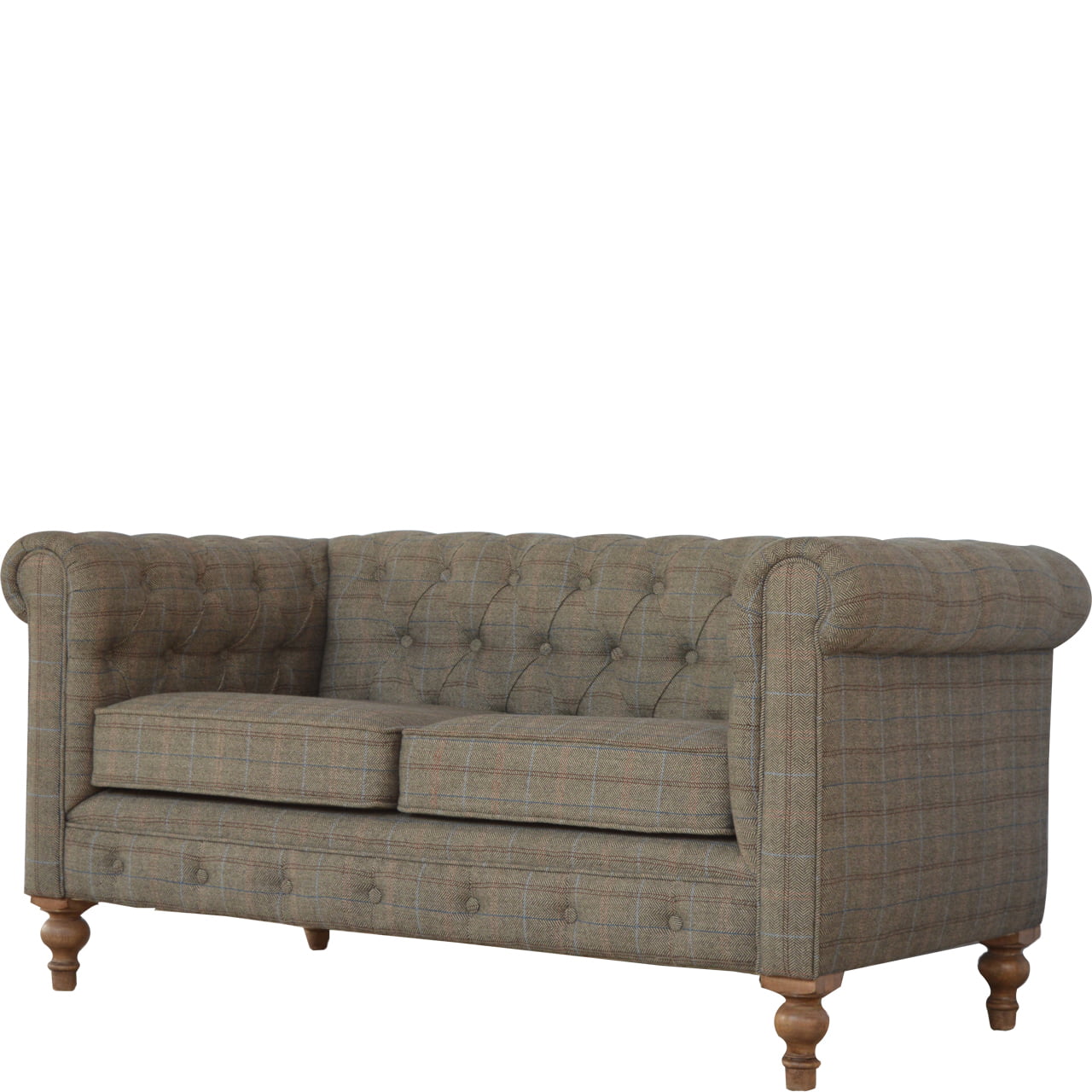 Multi Tweed 2 Seat Chesterfield - Luxe Home Comforts