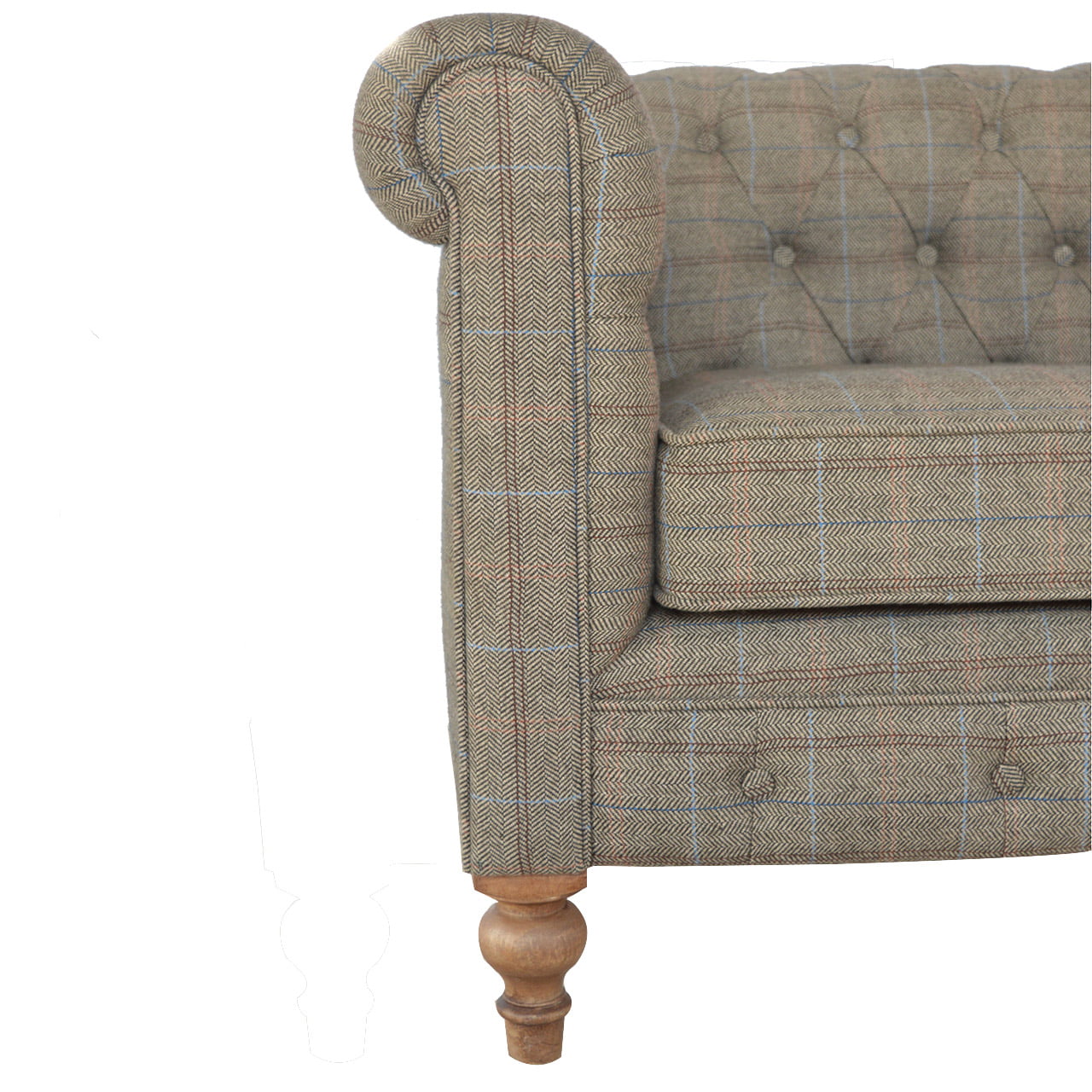 Multi Tweed 2 Seat Chesterfield - Luxe Home Comforts