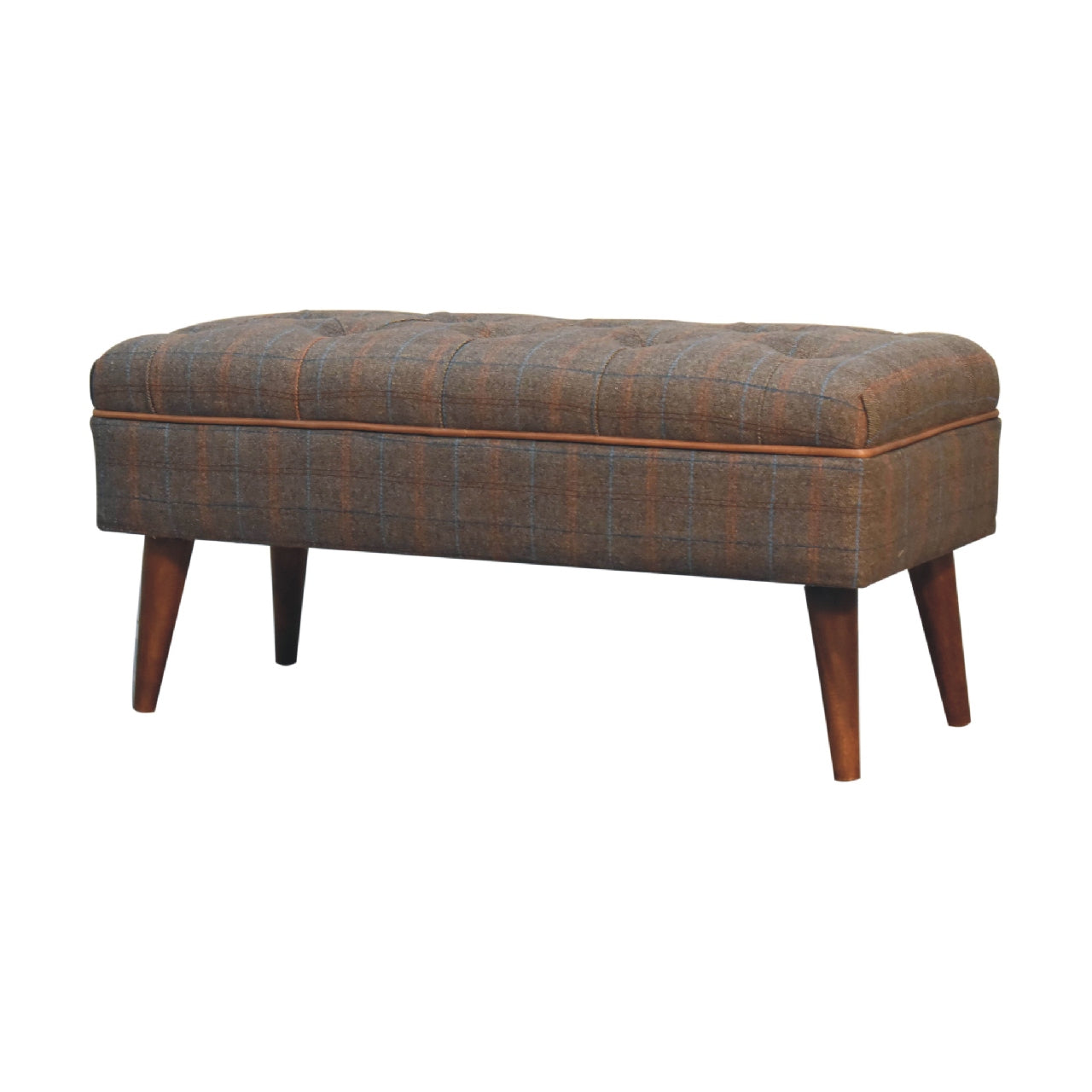 Multi Tweed Buffalo Pipe Bench - Luxe Home Comforts