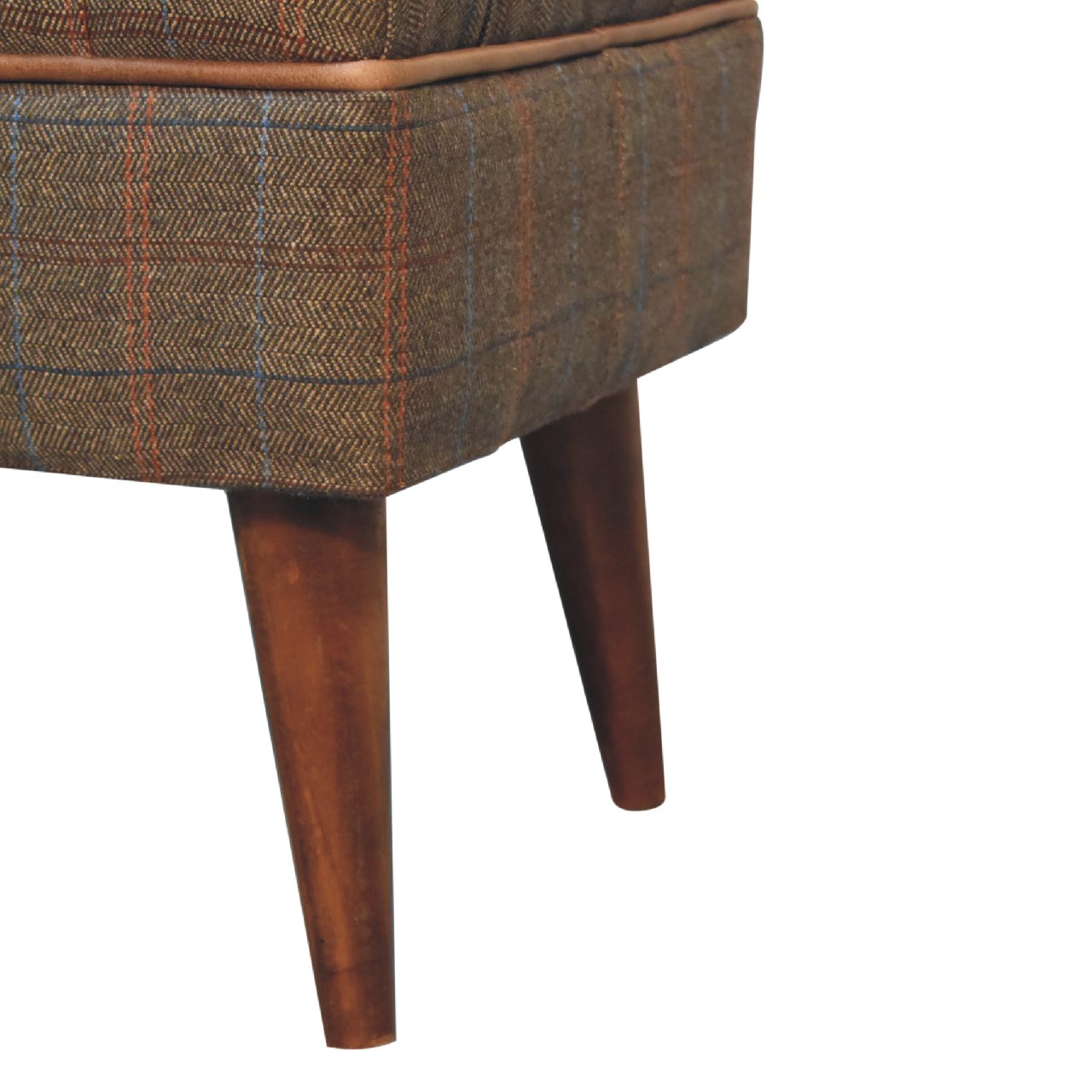 Multi Tweed Buffalo Pipe Bench - Luxe Home Comforts