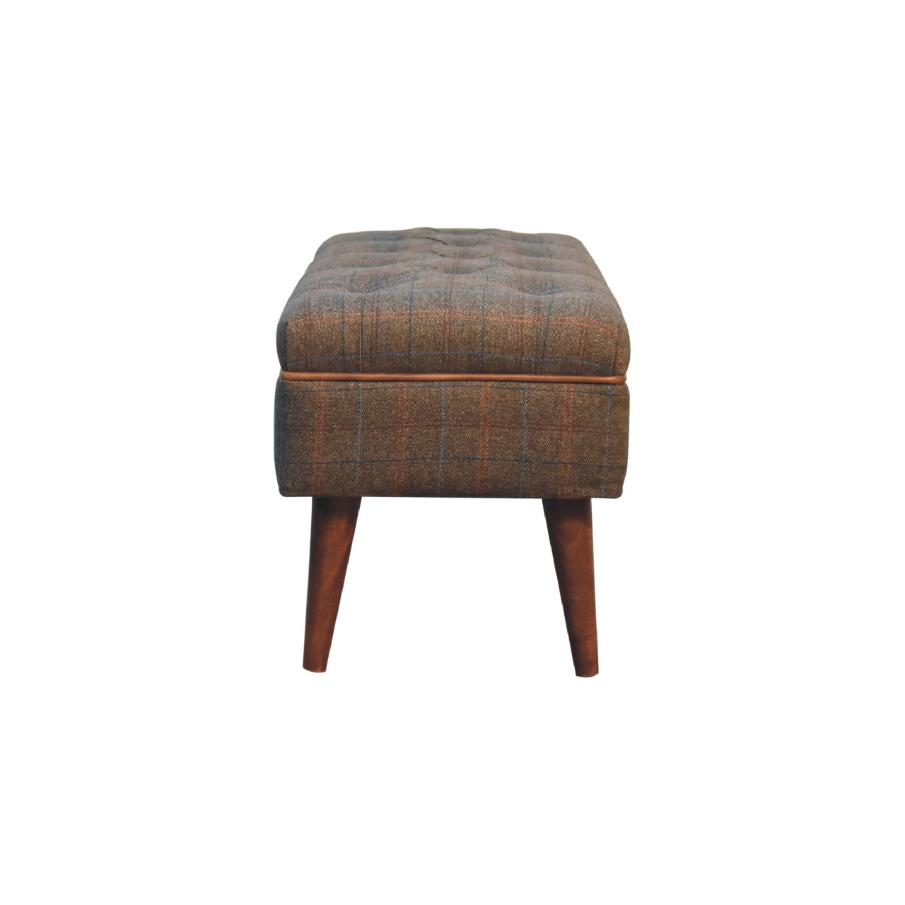 Multi Tweed Buffalo Pipe Bench - Luxe Home Comforts