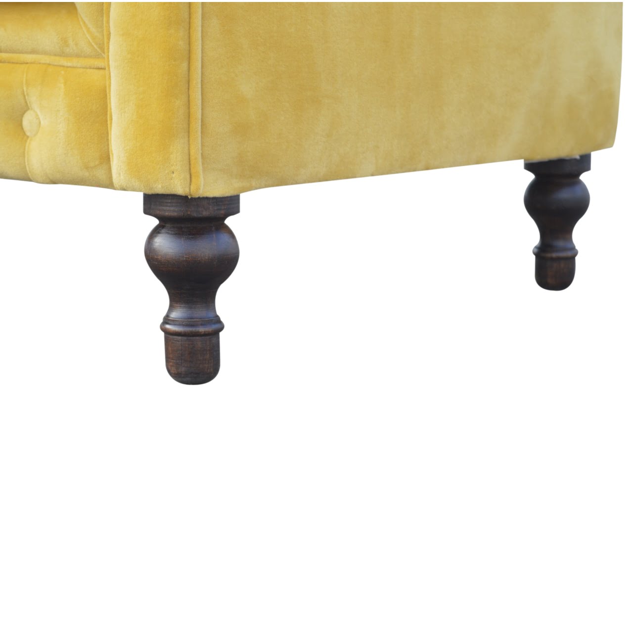Mustard Velvet Chesterfield Sofa - Luxe Home Comforts