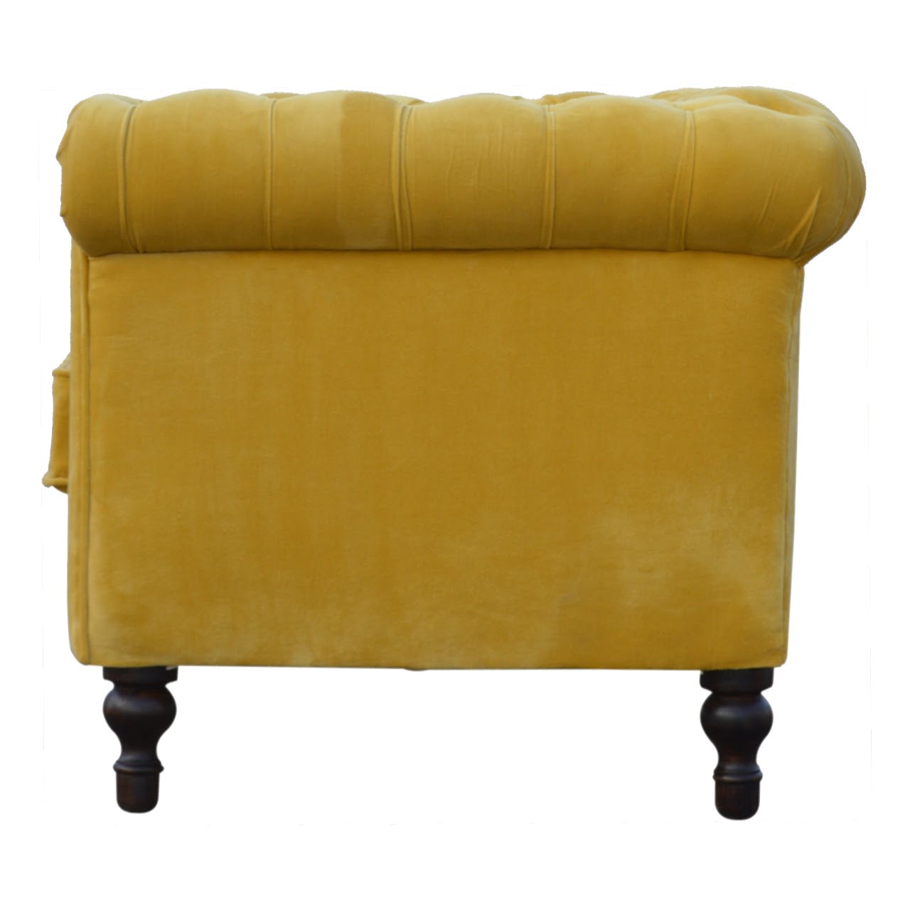 Mustard Velvet Chesterfield Sofa - Luxe Home Comforts